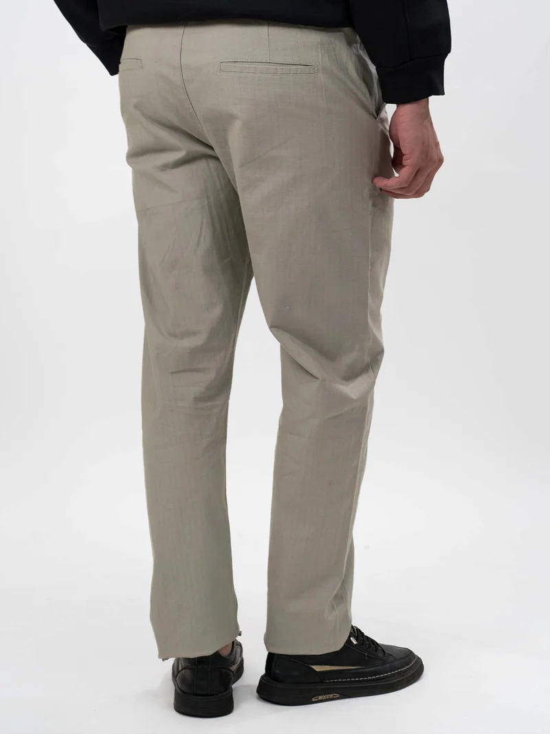 Maniac  Maniac Mens Cut and Sew Solid Green Cotton Trackpant for Men | Best Price UAE
